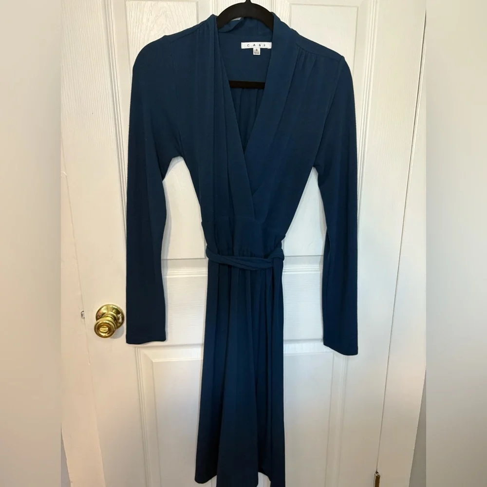 Cabi Teal Wrap Dress | Effortlessly Flattering & Comfortable | Size Small - Picture 3 of 12